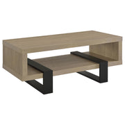  Coaster Furniture Dinard 723688 Engineered Wood Coffee Table - Latte IMAGE 2