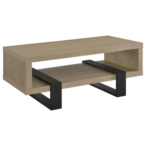  Coaster Furniture Dinard 723688 Engineered Wood Coffee Table - Latte IMAGE 2
