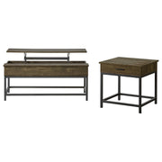  Coaster Furniture Byers 723778-S2 2-piece Lift Top Coffee and End Table Set - Brown Oak IMAGE 1