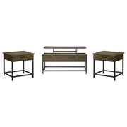  Coaster Furniture Byers 723778-S3 3-piece Lift Top Coffee and End Table Set - Brown Oak IMAGE 1