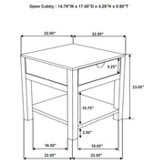  Coaster Furniture Esther 723887 1-drawer Solid Wood End Table - Natural Sheesham IMAGE 9