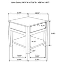  Coaster Furniture Esther 723887 1-drawer Solid Wood End Table - Natural Sheesham IMAGE 9