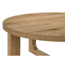  Coaster Furniture Kessler 735988-S2 2-piece Round Sculptural Wood Coffee Table Set - Light Oak IMAGE 8