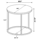  Coaster Furniture Lainey 736037 Round Occasional End Table - Mango IMAGE 6
