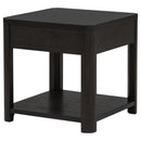 Coaster Furniture Marcelo 736067 Wood End Table with Drawer and Shelf - Coffee IMAGE 11