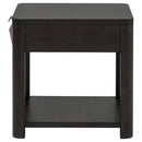  Coaster Furniture Marcelo 736067 Wood End Table with Drawer and Shelf - Coffee IMAGE 2