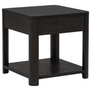  Coaster Furniture Marcelo 736067 Wood End Table with Drawer and Shelf - Coffee IMAGE 5