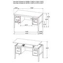  Coaster Furniture Graham 800866 54-inch 4-drawer Double Pedestal Lift Top Computer Desk - Black IMAGE 14