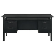  Coaster Furniture Goodson 801586 64-inch 4-Drawer Double Pedestal Computer Desk - Black IMAGE 2