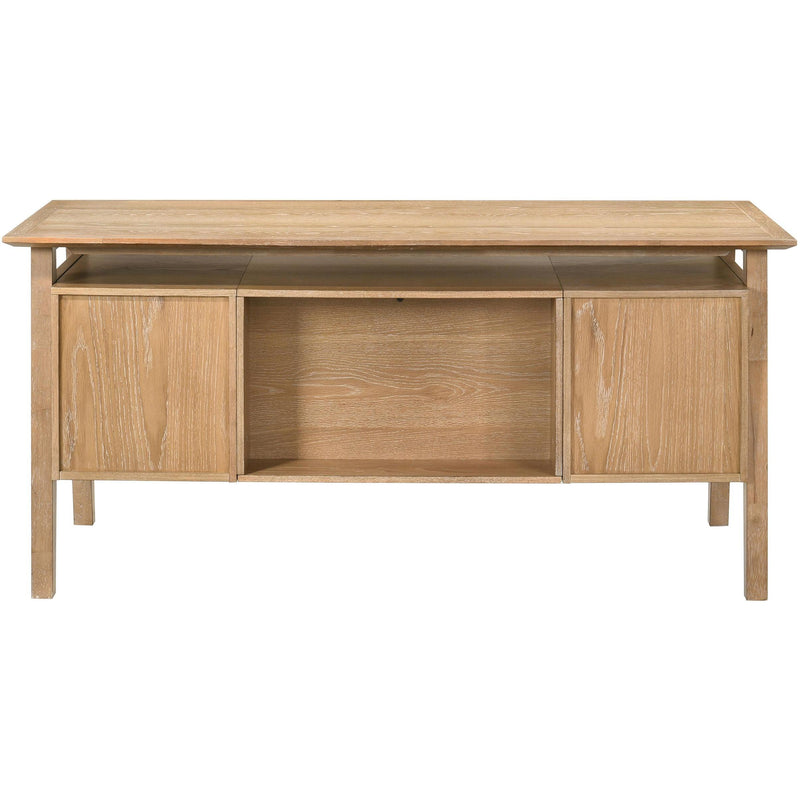  Coaster Furniture Goodson 801587 64-inch 4-Drawer Double Pedestal Computer Desk  - Distressed Light Brown IMAGE 9