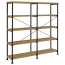  Coaster Furniture Analiese 801853 63-inch 4-shelf Double Bookshelf - Mango IMAGE 1