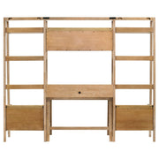  Coaster Furniture Fabian 802041-SET 4-piece Computer Desk and Bookshelf Set  - Distressed Light Brown IMAGE 2