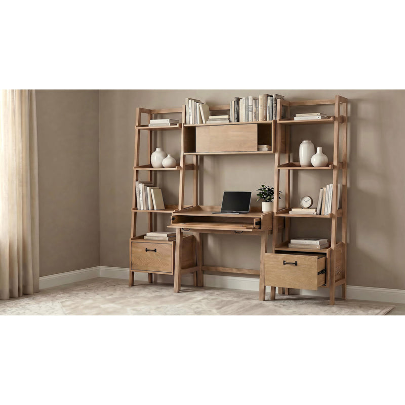  Coaster Furniture Fabian 802041-SET 4-piece Computer Desk and Bookshelf Set  - Distressed Light Brown IMAGE 7