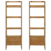 Coaster Furniture Fabian 802043 2-piece 3-shelf Bookshelf with Drawer  - Distressed Light Brown IMAGE 5