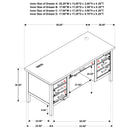  Coaster Furniture Vermes 802062 66-inch 7-drawer Computer Desk with Power Outlet - Light Ash IMAGE 17