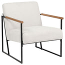  Coaster Furniture Monsen 900648 Fabric Upholstered Metal Frame Accent Chair - Ivory IMAGE 1