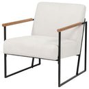  Coaster Furniture Monsen 900648 Fabric Upholstered Metal Frame Accent Chair - Ivory IMAGE 2