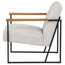  Coaster Furniture Monsen 900648 Fabric Upholstered Metal Frame Accent Chair - Ivory IMAGE 5