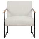  Coaster Furniture Monsen 900648 Fabric Upholstered Metal Frame Accent Chair - Ivory IMAGE 8