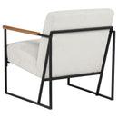  Coaster Furniture Monsen 900648 Fabric Upholstered Metal Frame Accent Chair - Ivory IMAGE 9