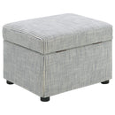  Coaster Furniture Winter 904138 Upholstered Hydraulic Lift Top Storage Ottoman - Grey IMAGE 9