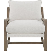  Coaster Furniture Geneva 907509 Boucle Upholstered Wood Arm Accent Chair - Sand IMAGE 3