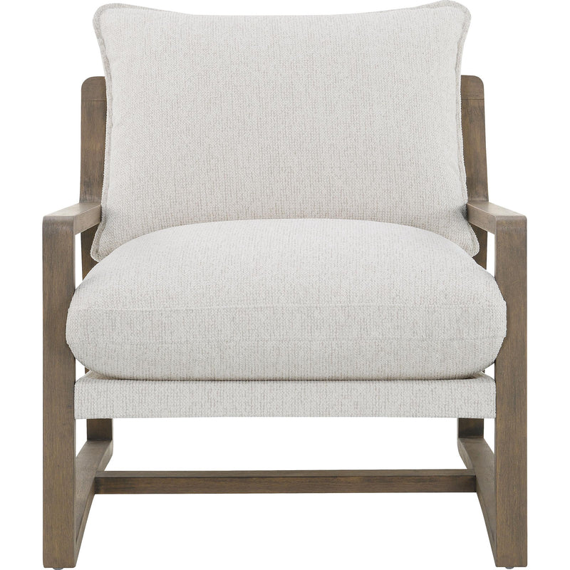  Coaster Furniture Geneva 907509 Boucle Upholstered Wood Arm Accent Chair - Sand IMAGE 3