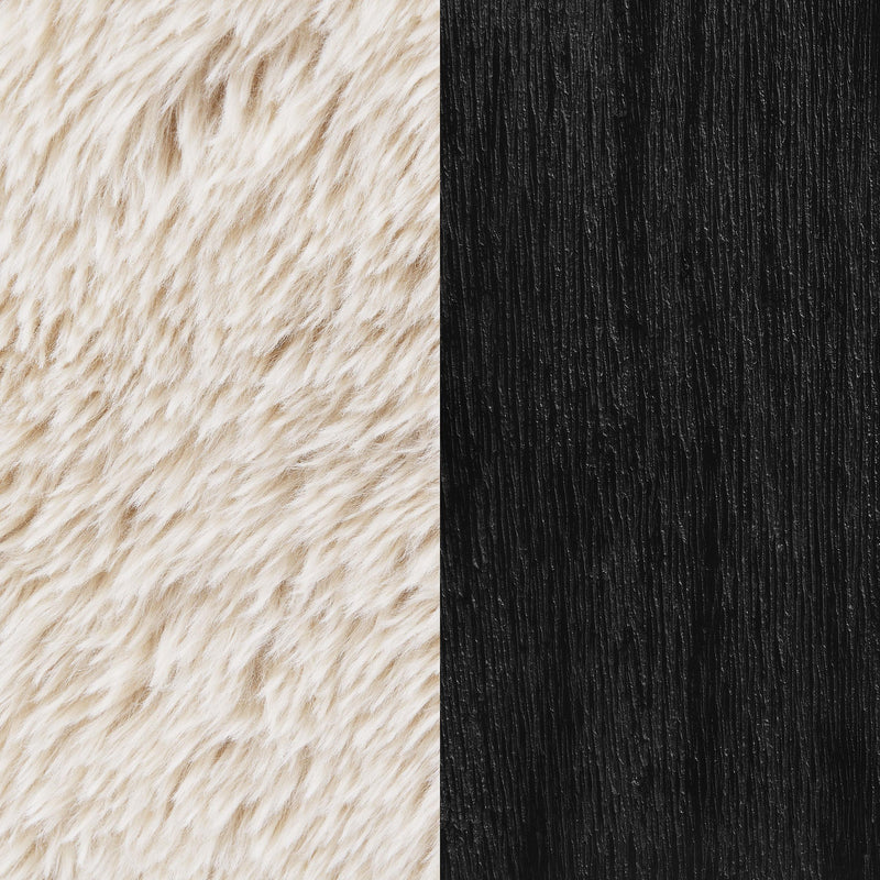  Coaster Furniture Fitzroy 907533 Faux Fur Upholstered Chair Solid Wood Arms - Latte IMAGE 12