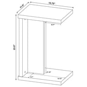  Coaster Furniture Clower 930275 Engineered Wood C-Shaped Sofa Side Table - Light Oak IMAGE 10