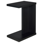  Coaster Furniture Clower 930276 Engineered Wood C-Shaped Sofa Side Table - Black IMAGE 1