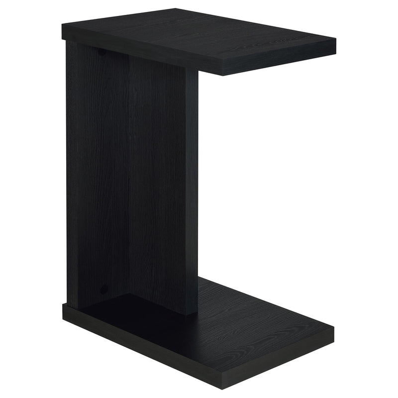  Coaster Furniture Clower 930276 Engineered Wood C-Shaped Sofa Side Table - Black IMAGE 2