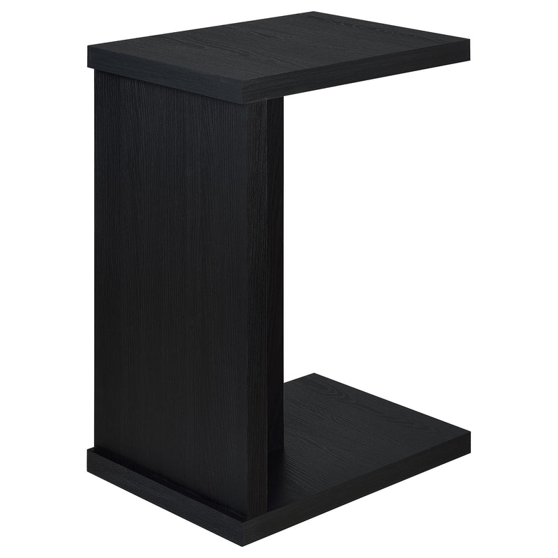  Coaster Furniture Clower 930276 Engineered Wood C-Shaped Sofa Side Table - Black IMAGE 3