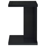  Coaster Furniture Clower 930276 Engineered Wood C-Shaped Sofa Side Table - Black IMAGE 4