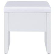  Coaster Furniture Bunbury 930280 Makeup Vanity Table Set Storage Mirror and Stool - White IMAGE 11