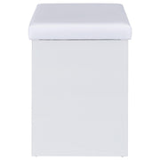  Coaster Furniture Bunbury 930280 Makeup Vanity Table Set Storage Mirror and Stool - White IMAGE 17
