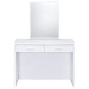  Coaster Furniture Bunbury 930280 Makeup Vanity Table Set Storage Mirror and Stool - White IMAGE 18