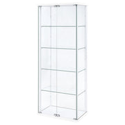  Coaster Furniture Delphinium 950170WHT 4-Shelf Clear Glass Curio Display Cabinet - White IMAGE 12