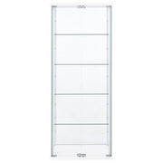  Coaster Furniture Delphinium 950170WHT 4-Shelf Clear Glass Curio Display Cabinet - White IMAGE 13