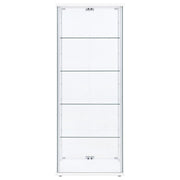  Coaster Furniture Delphinium 950170WHT 4-Shelf Clear Glass Curio Display Cabinet - White IMAGE 6