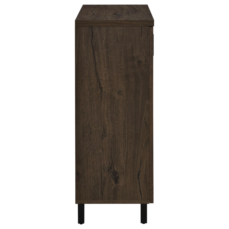  Coaster Furniture Brixton 950423 2-door Entryway Shoe Storage Cabinets - Smoked Oak IMAGE 5