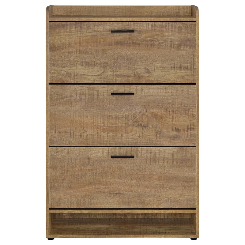 Coaster Furniture Denia 950425 3-tier Engineered Wood Shoe Cabinet - Mango IMAGE 2