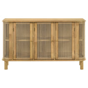  Coaster Furniture Ervine 950460 3-Door Rope Panel Sideboard Accent Storage Cabinet - Natural IMAGE 9
