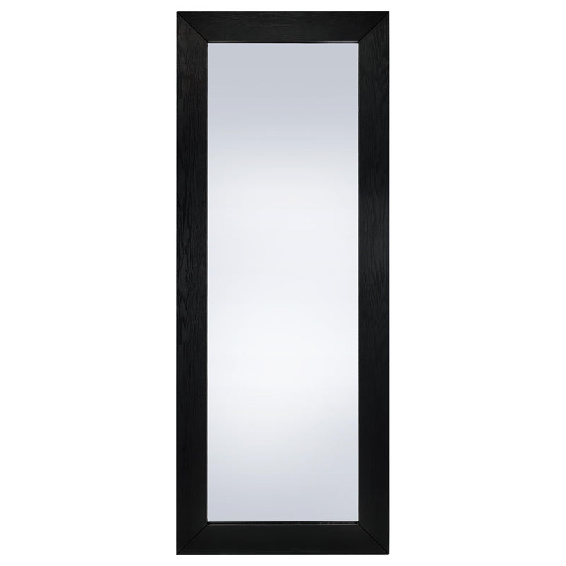  Coaster Furniture Cadence 961653 Tempered Glass Full Length Standing Mirror - Black Oak IMAGE 2