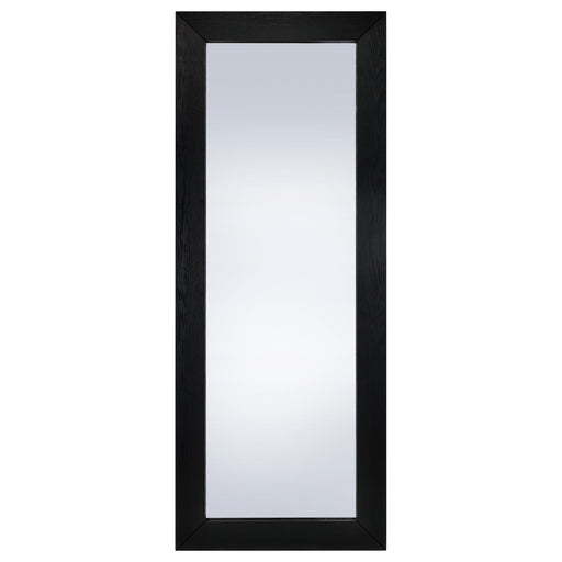  Coaster Furniture Cadence 961653 Tempered Glass Full Length Standing Mirror - Black Oak IMAGE 2