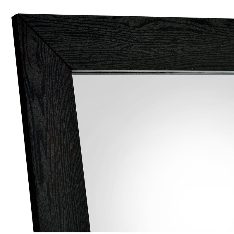  Coaster Furniture Cadence 961653 Tempered Glass Full Length Standing Mirror - Black Oak IMAGE 3
