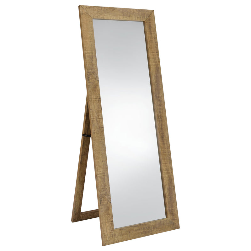  Coaster Furniture Cadence 961654 Tempered Glass Full Length Standing Mirror - Mango IMAGE 1