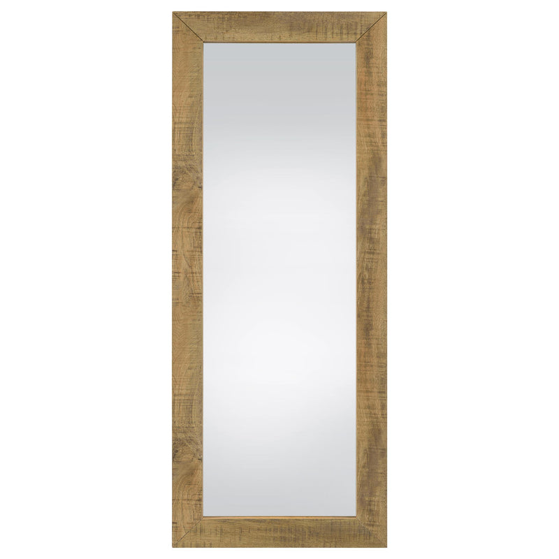 Coaster Furniture Cadence 961654 Tempered Glass Full Length Standing Mirror - Mango IMAGE 2