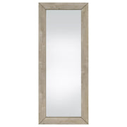  Coaster Furniture Cadence 961655 Tempered Glass Full Length Mirror - Grey Washed Oak IMAGE 2