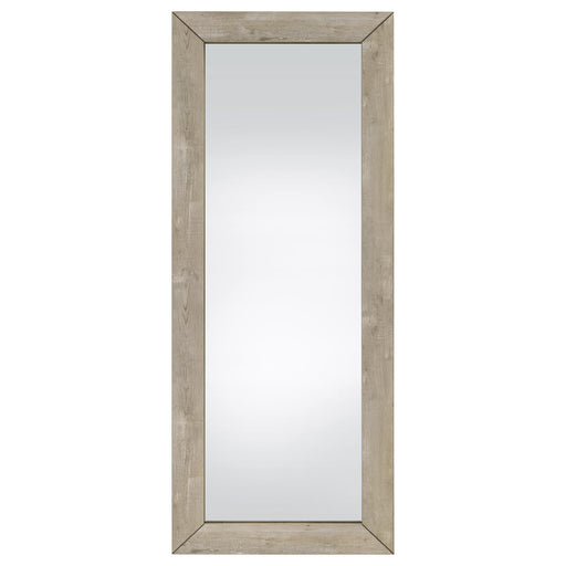  Coaster Furniture Cadence 961655 Tempered Glass Full Length Mirror - Grey Washed Oak IMAGE 2