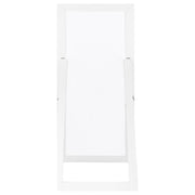  Coaster Furniture Cadence 961656 Tempered Glass Full Length Mirror - White High Gloss IMAGE 4